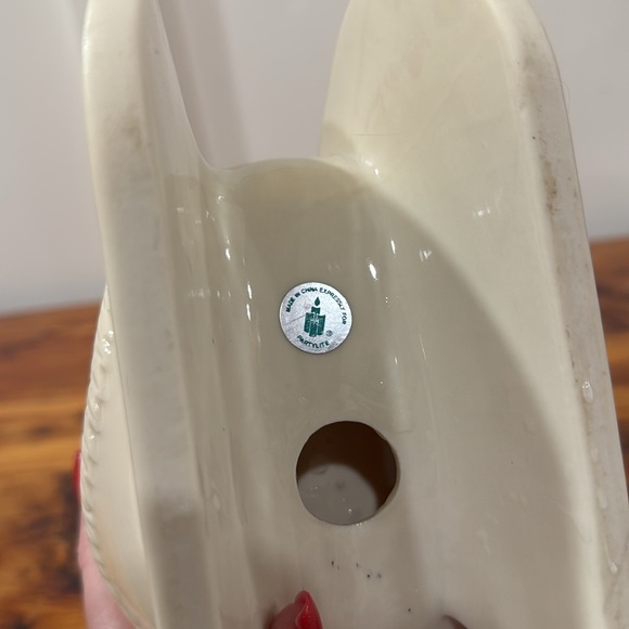 PartyLite Porcelain Sleigh Sled Pillar Candle Holder - Picture 6 of 6